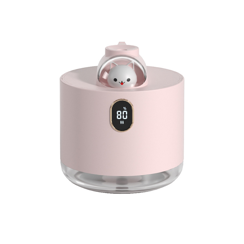 New Cute Pet Spaceship USB Humidifier Home Mini Wireless Charging Small Desktop Air Humidification Night Light