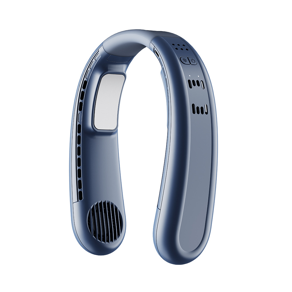 新款半导体制冷挂脖风扇 USB充电大容量双侧冷敷降温静音挂脖风扇