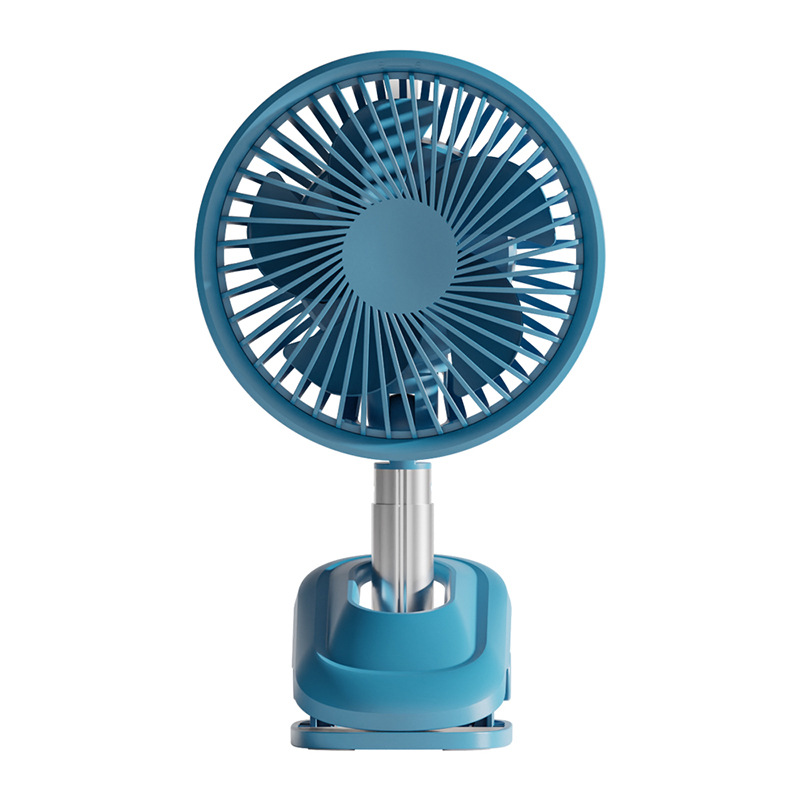 New USB Fan Mini Clip Fan Rechargeable Telescopic Shake Head Desktop Fan Gift Factory Wholesale