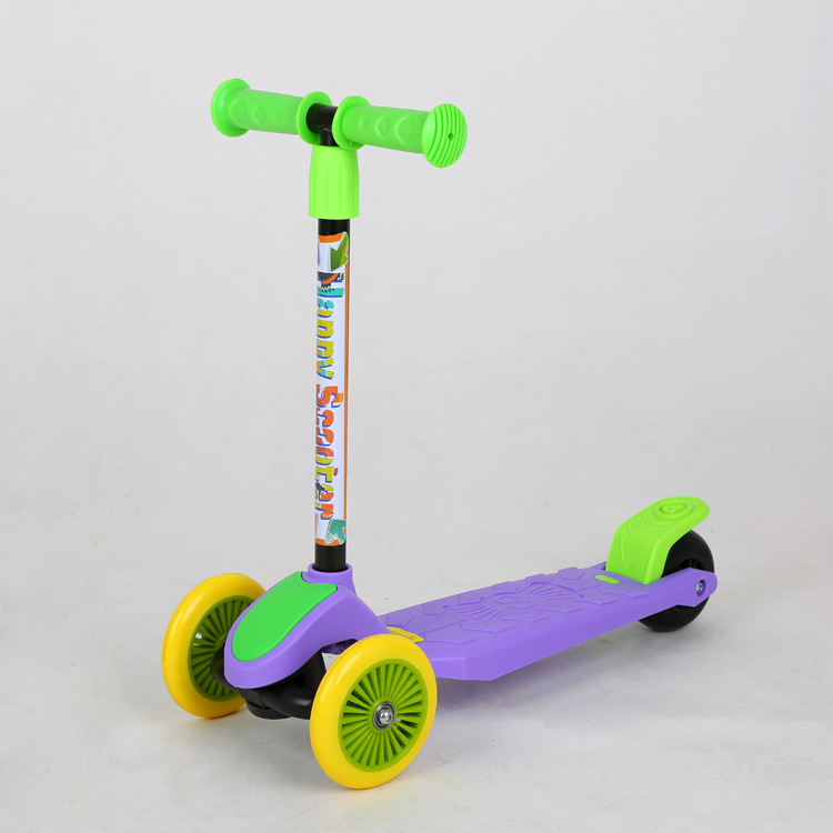 Foreign Trade Amazon's New Children's Skateboard Cartoon Baby Toys with Liftable Three Wheel Scooters Directly Supplied by Manufacturers