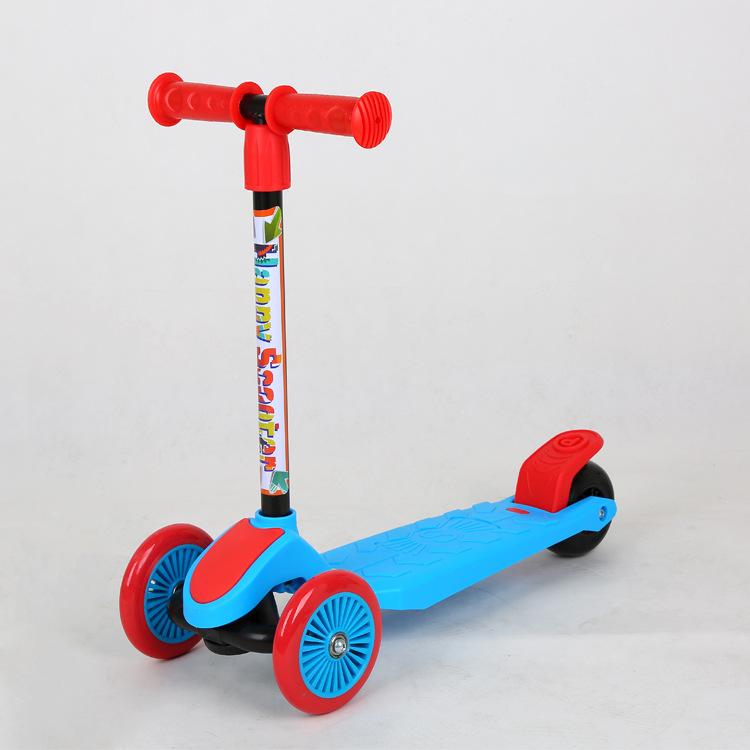 Foreign Trade Amazon's New Children's Skateboard Cartoon Baby Toys with Liftable Three Wheel Scooters Directly Supplied by Manufacturers