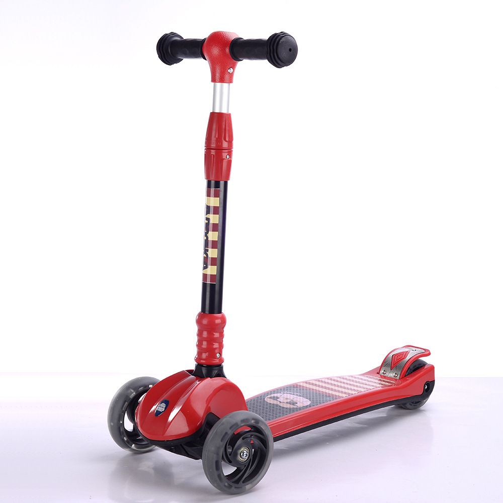 外贸儿童滑板车免安装一键折叠三轮踏板车3-6-12岁宝宝滑行溜溜车