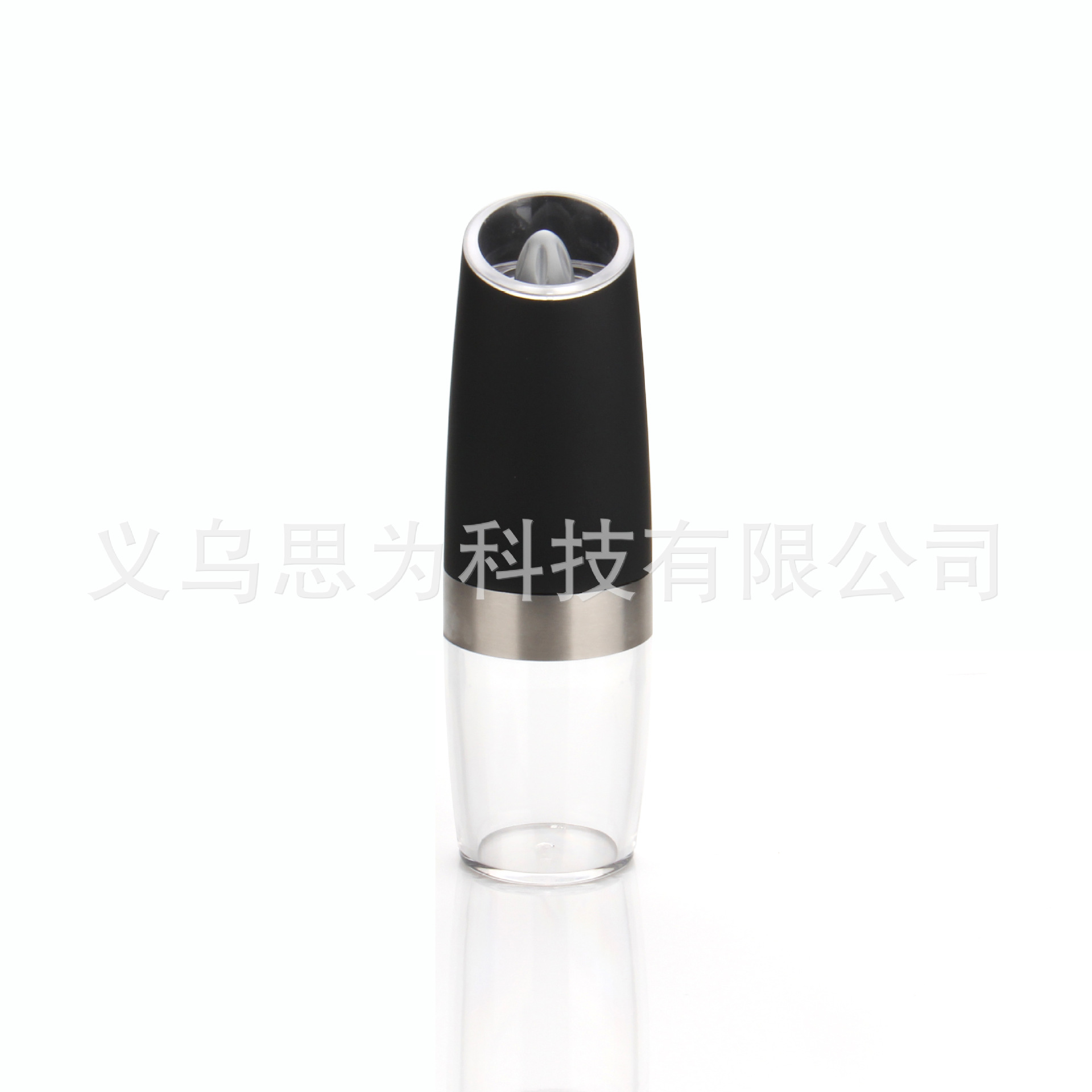 跨境电商 现货重力感应电动胡椒磨 黑色感应研磨器 胡椒研磨器