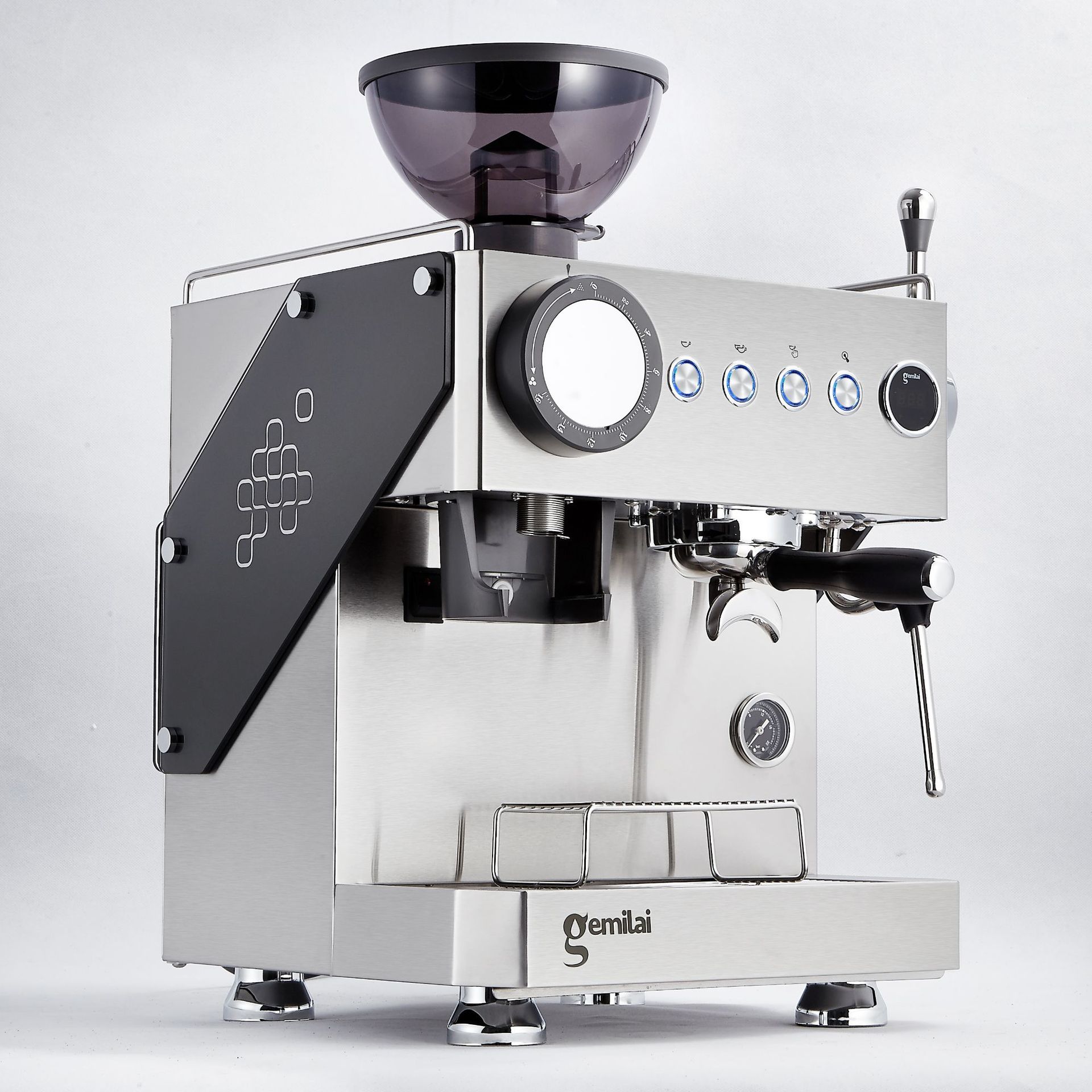 Gemiret Tank 3 Italian semi-automatic multi boiler commercial coffee machine grinding integrated steam foam machine cross-border