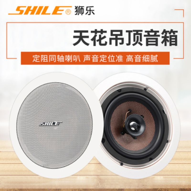 5寸吸顶喇叭定阻天花吊顶音箱餐厅背景音乐会议室音响