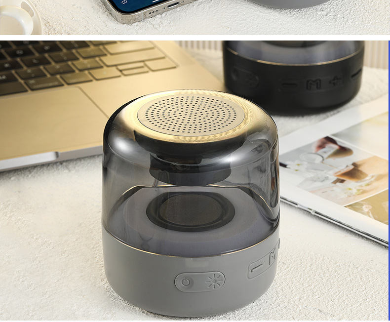 跨境新款无线蓝牙音箱TWS对联迷你户外便携低音炮灯光蓝牙音响