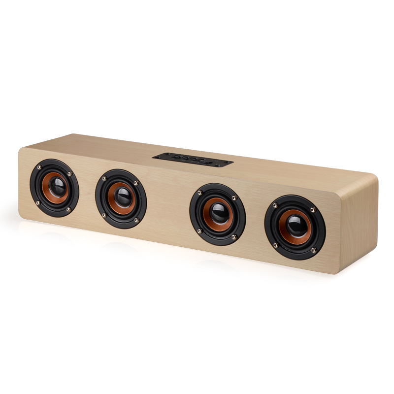 Wireless Bluetooth speaker, wooden strip, computer desktop audio, high-power subwoofer card, home radio