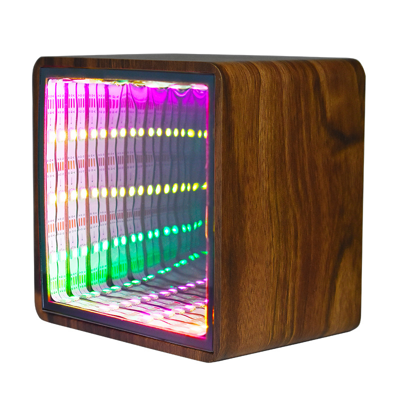 新款创意彩虹氛围灯隧道灯TWS蓝牙音响礼品桌面摆件音箱收音机