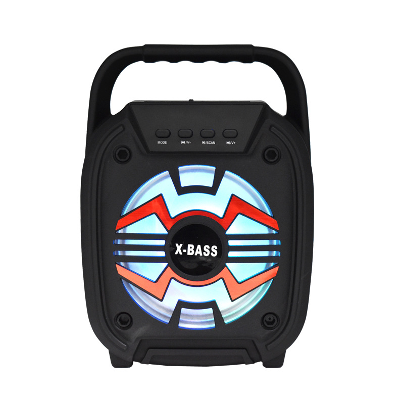 外贸便携式手提6.5寸蓝牙音响插卡k歌重低音炮收音机七彩音箱批发