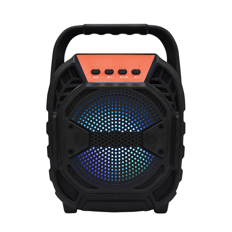 外贸便携式手提6.5寸蓝牙音响插卡k歌重低音炮收音机七彩音箱批发