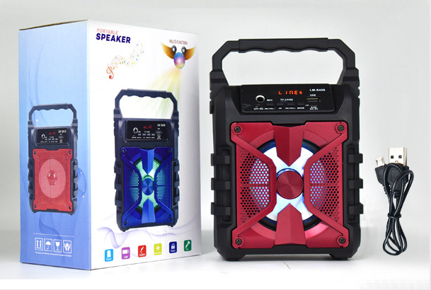 户外广场舞便携式蓝牙音响批发手提插卡k歌收音机七彩音箱批发