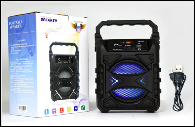 户外广场舞便携式蓝牙音响批发手提插卡k歌收音机七彩音箱批发