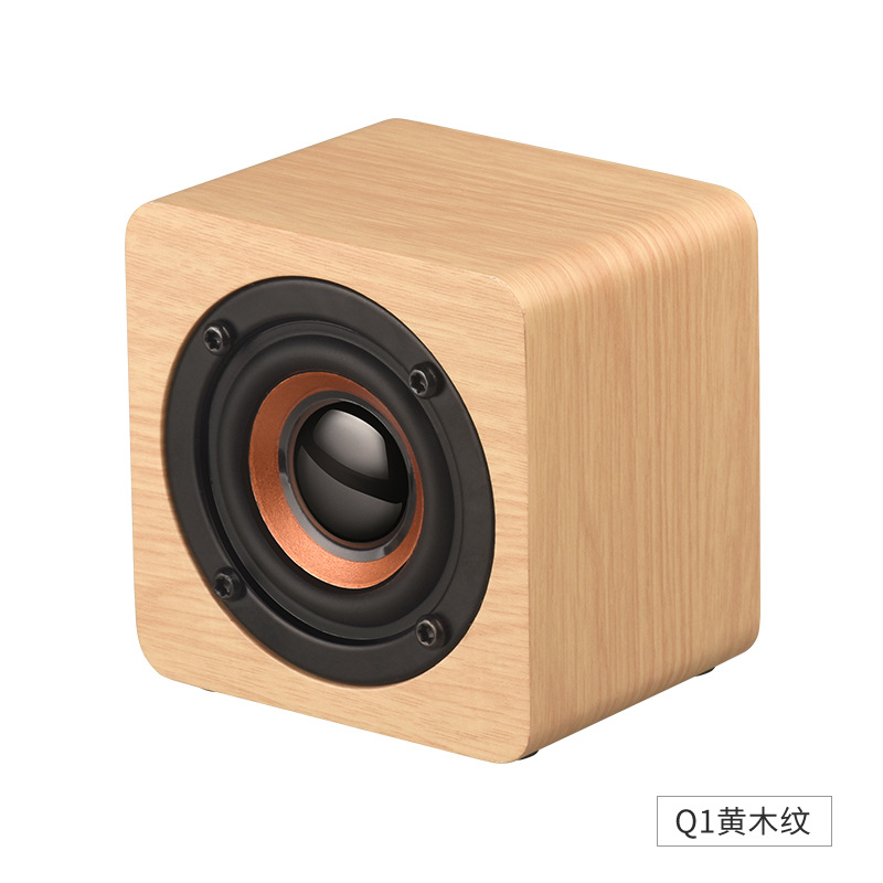 Portable creative bluetooth speaker gifts outdoor wooden mini car subwoofer small sound factory wholesale