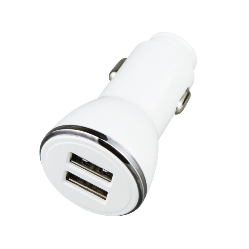 跨境私模车载充电器5V 2.1A双USB口多功能汽车充电器