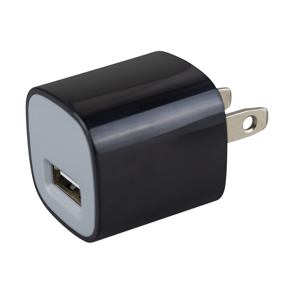 Cross border 5V1A mobile phone charger certification American standard power adapter single port USB charging head manufacturer direct sales