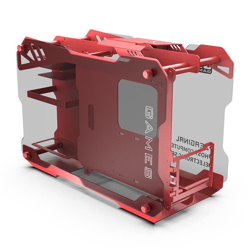 Zeaginal/炽果ZC-02M MATX钢化玻璃侧透网咖台式机水冷小机箱全新