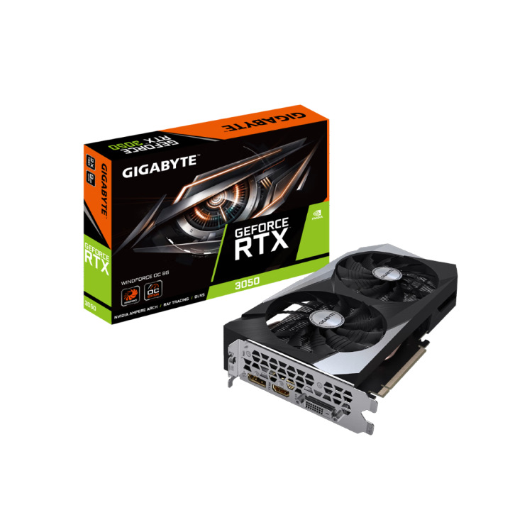 新品技嘉GIGABYTE RTX3050 WF2OC 8G风魔适用台式机电脑游戏显卡