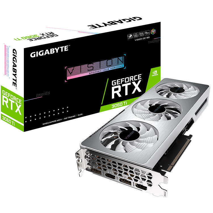 适用技嘉GIGABYTE GeForce RTX3060 Ti VISION OC 8G LHR游戏显卡