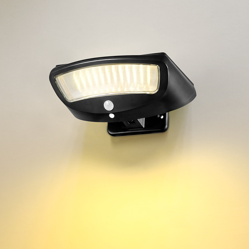 跨境太阳能庭院灯 家用室外门口过道照明人体感应LED壁灯 户外灯