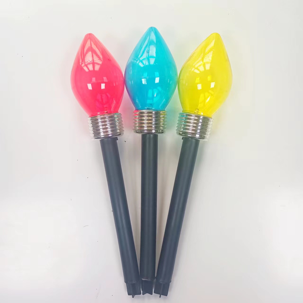 户外太阳能圣诞灯糖果色塑料草坪圣诞灯庭院太阳能氛围灯灯