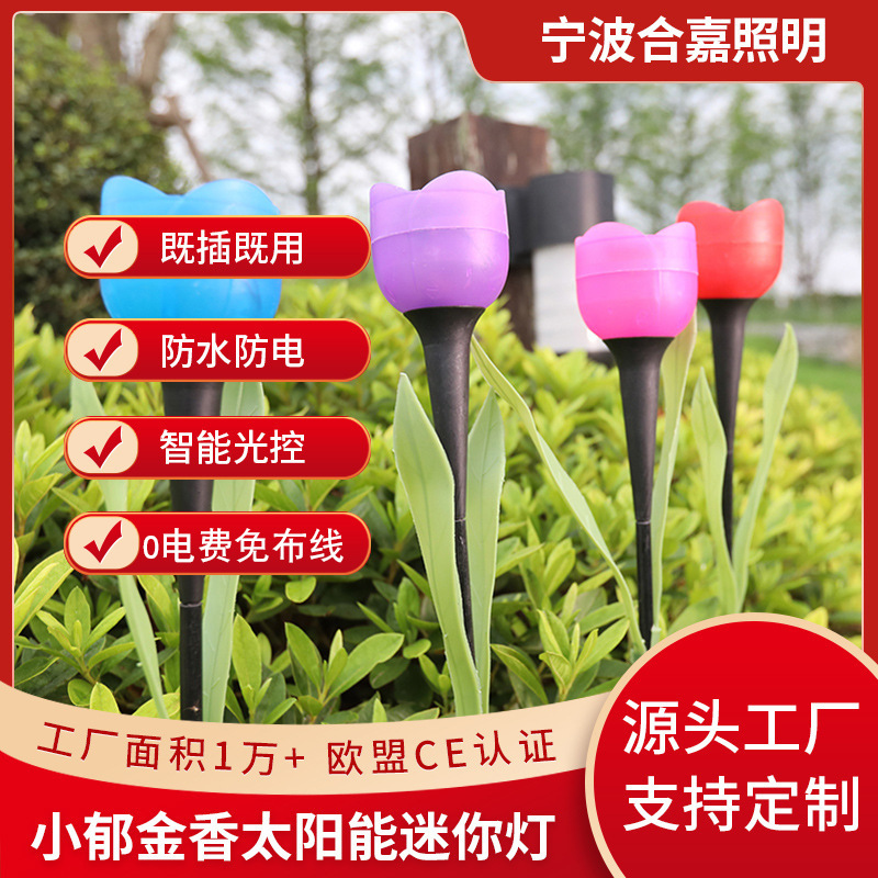 小郁金香太阳能草坪灯加工实力工厂供应太阳草坪灯可logo