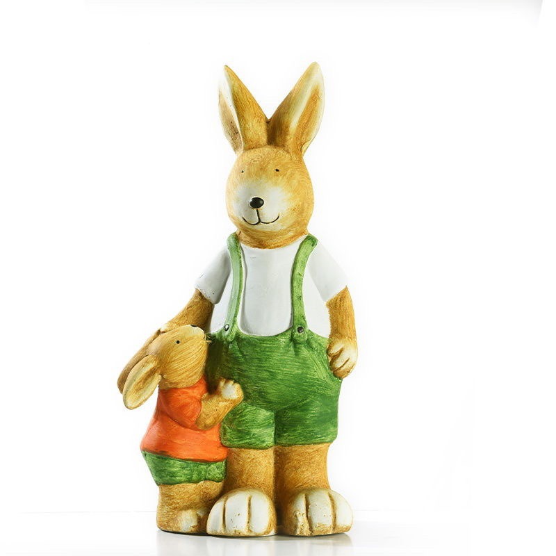 亚马逊花园庭院创意树脂摆件仿真卡通兔子工艺品户外园林景观装饰