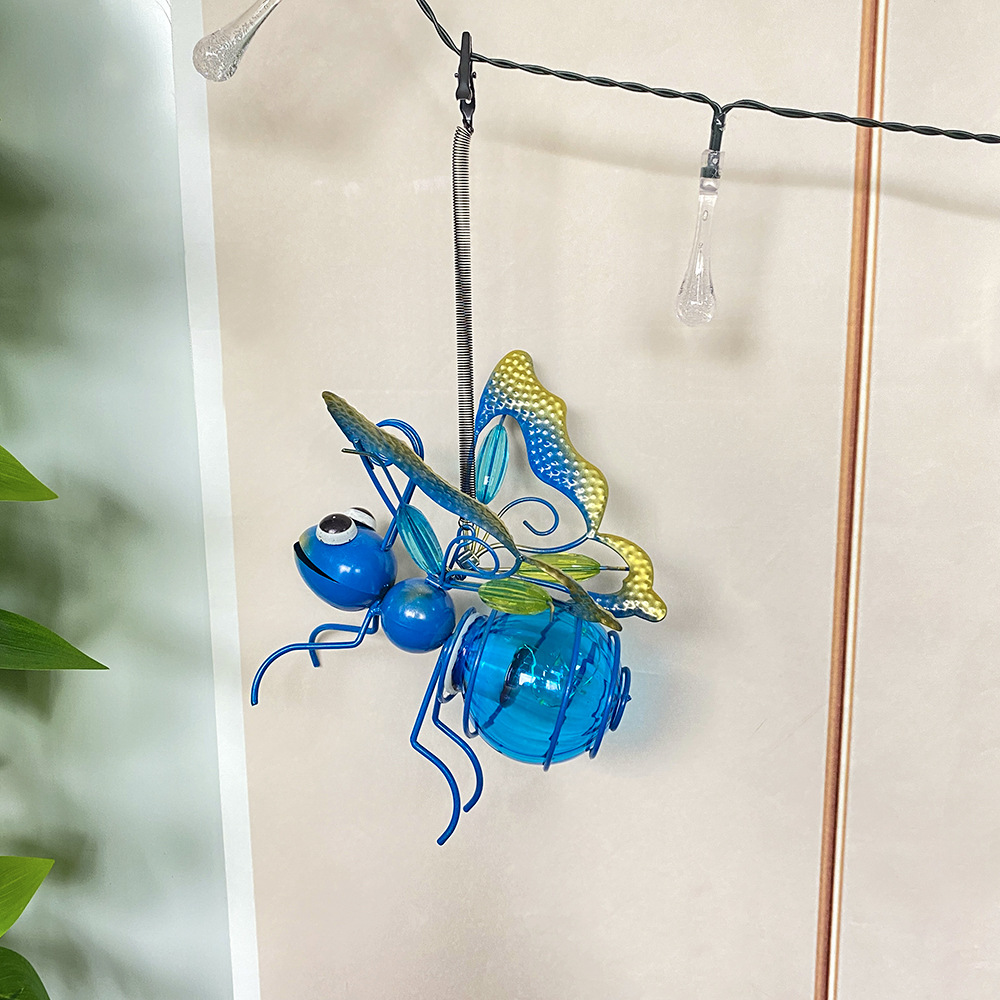 亚马逊创意铁艺卡通彩绘仿真蚂蚁工艺摆件壁挂墙贴装饰工艺品批发