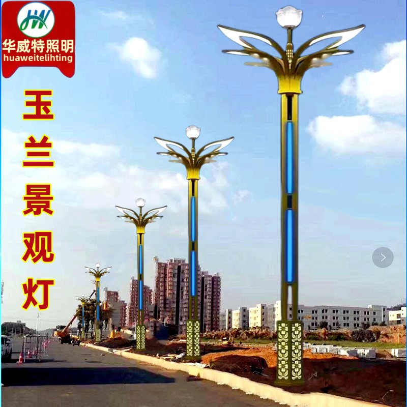 玉兰灯户外LED景观灯城市市政工程道路灯广场景区发光高杆玉兰灯
