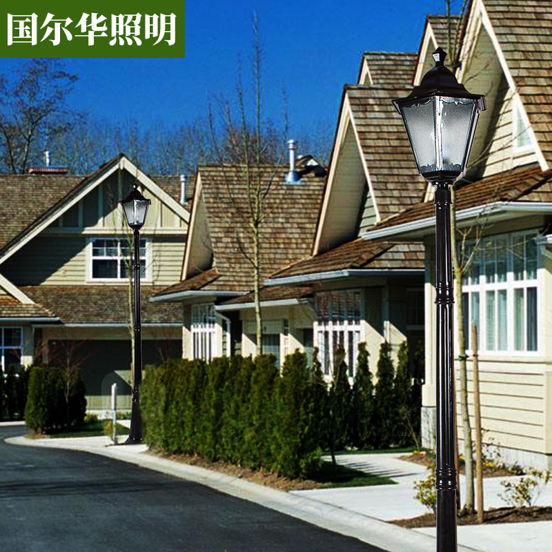 中山批发花园别墅铝景观灯LED欧式仿古单头庭院灯工程路灯直销