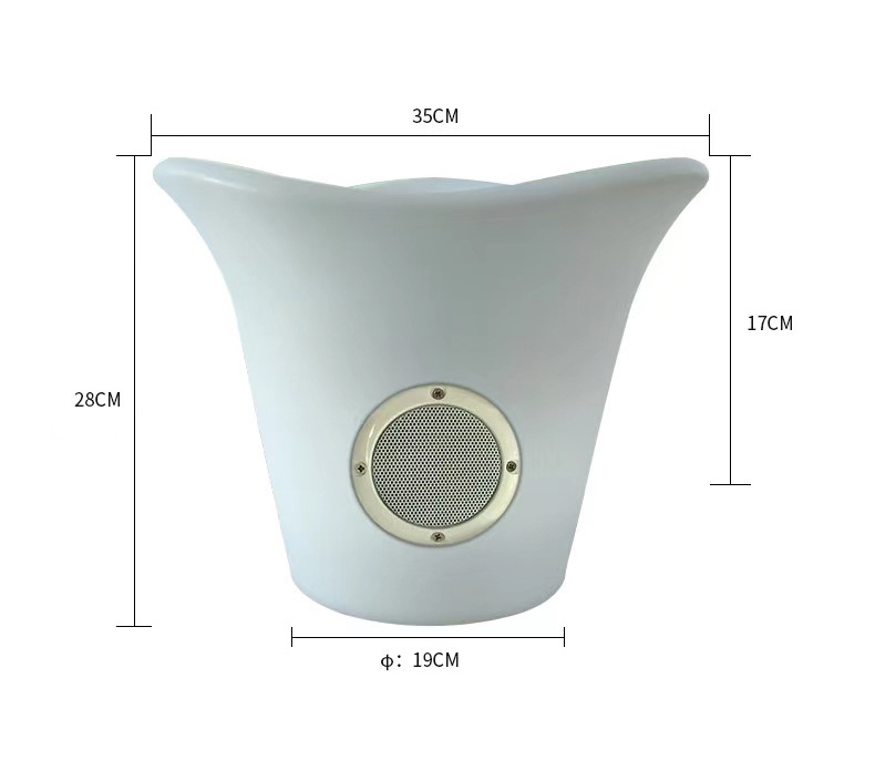 爆款2023发光冰桶蓝牙音箱led蓝牙氛围灯防水充电智能遥控PE滚塑