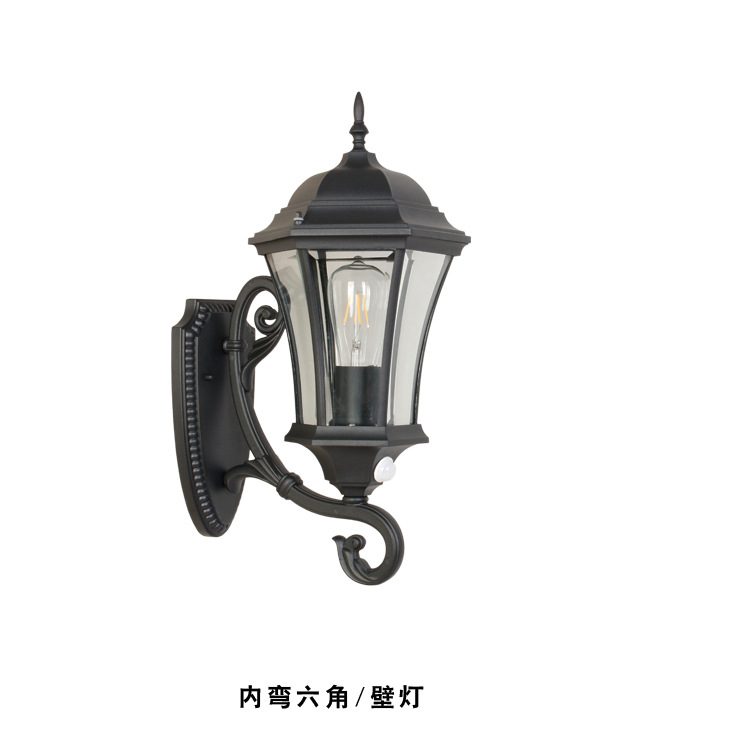 室内外人体感应壁灯户外防水铝材北欧楼梯壁灯复古门口墙壁灯批发