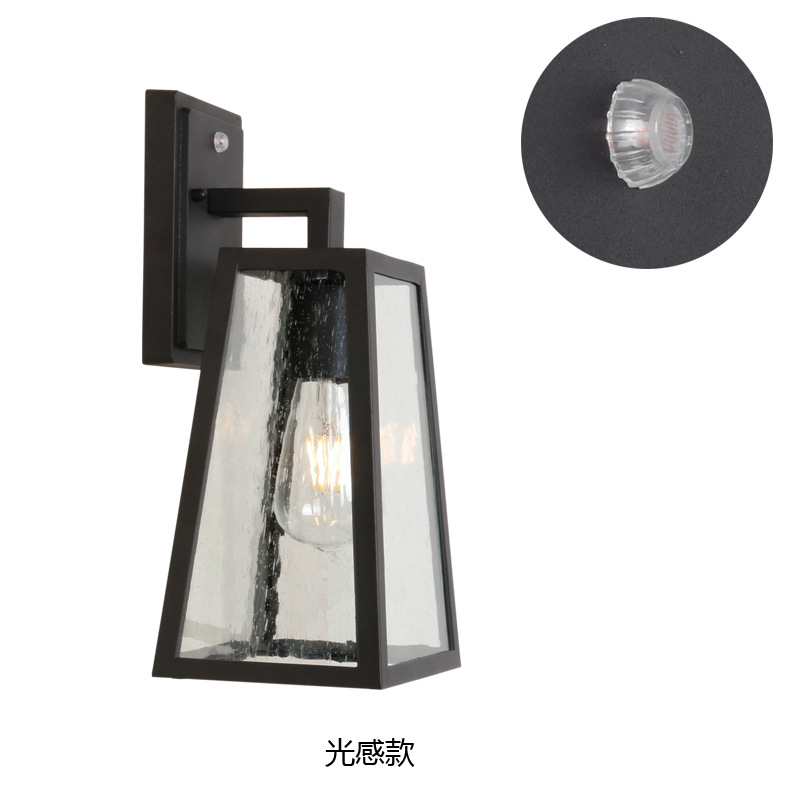 简约人体感应壁灯墙壁灯光感门口灯复古铝材壁灯庭院壁灯户外壁灯