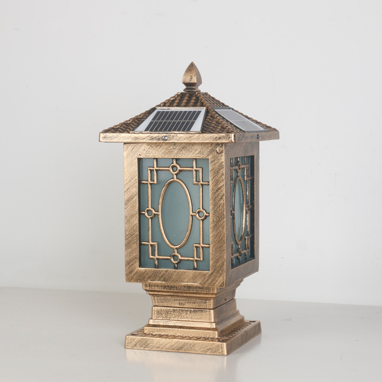 源头厂家中式风格太阳能草坪灯别墅太阳能围墙灯防水太阳能灯批发