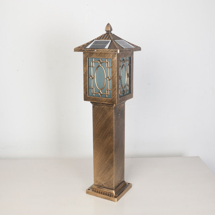 源头厂家中式风格太阳能草坪灯别墅太阳能围墙灯防水太阳能灯批发