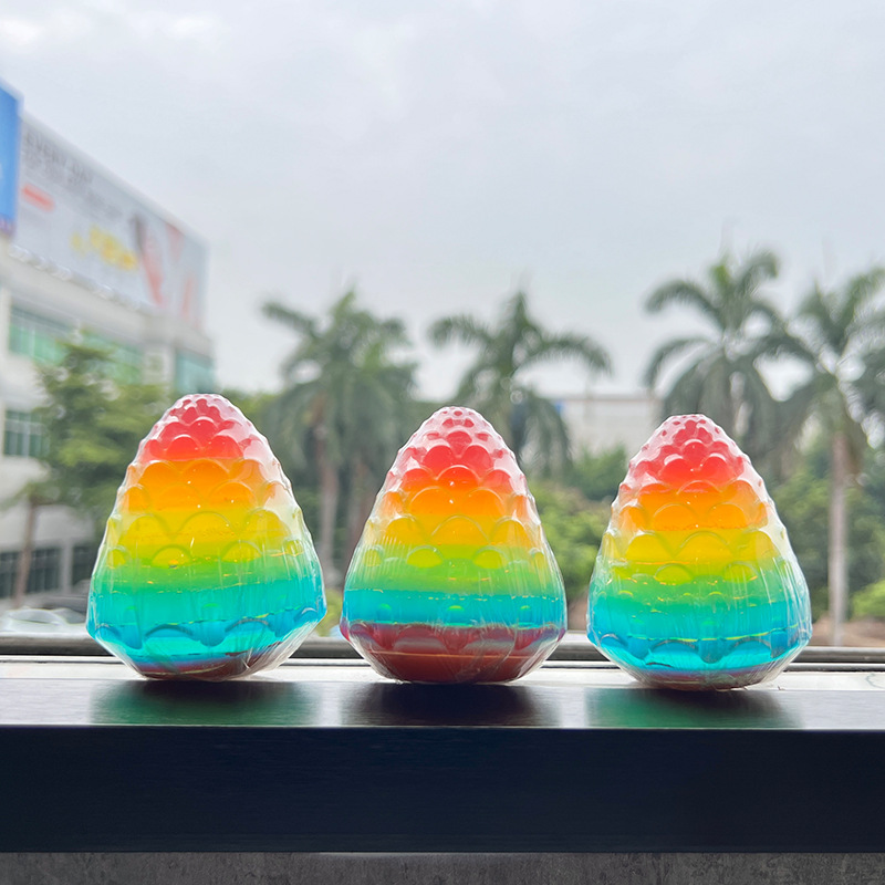 松果彩虹手工皂植物精粹澳洲坚果油洗澡沐浴洁脸香皂跨境外贸肥皂