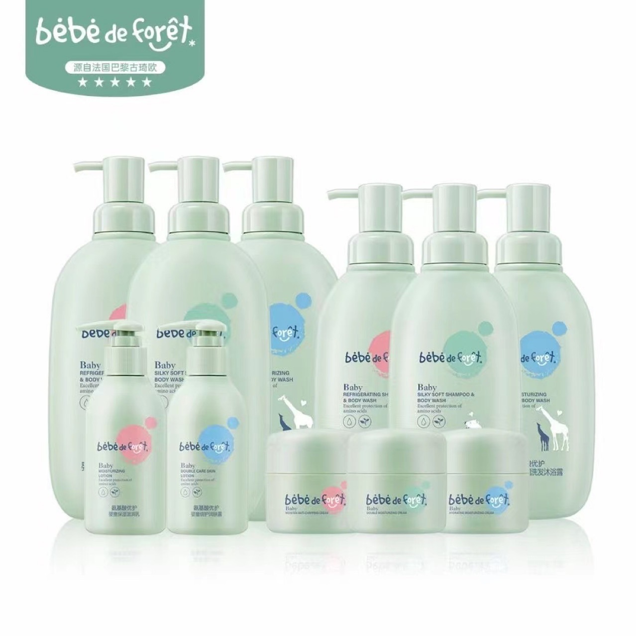 小蝌蚪氨基酸优护儿童保湿霜洗发沐浴二合一沐浴露润肤露滋润乳