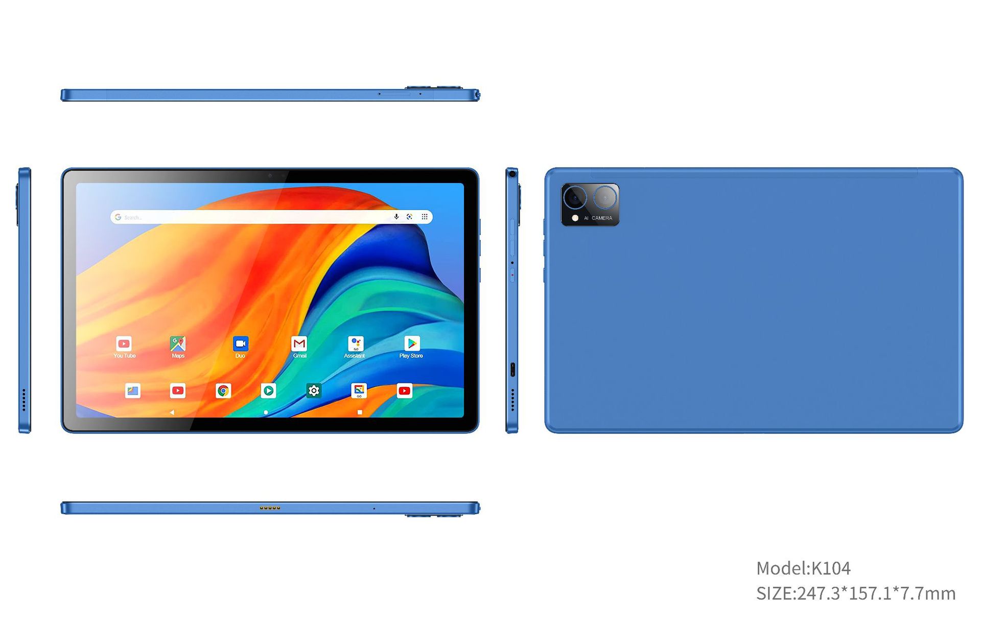 跨境新款批发10寸2K平板电脑八核4G通话双卡5GWIFI安卓吃鸡学习机