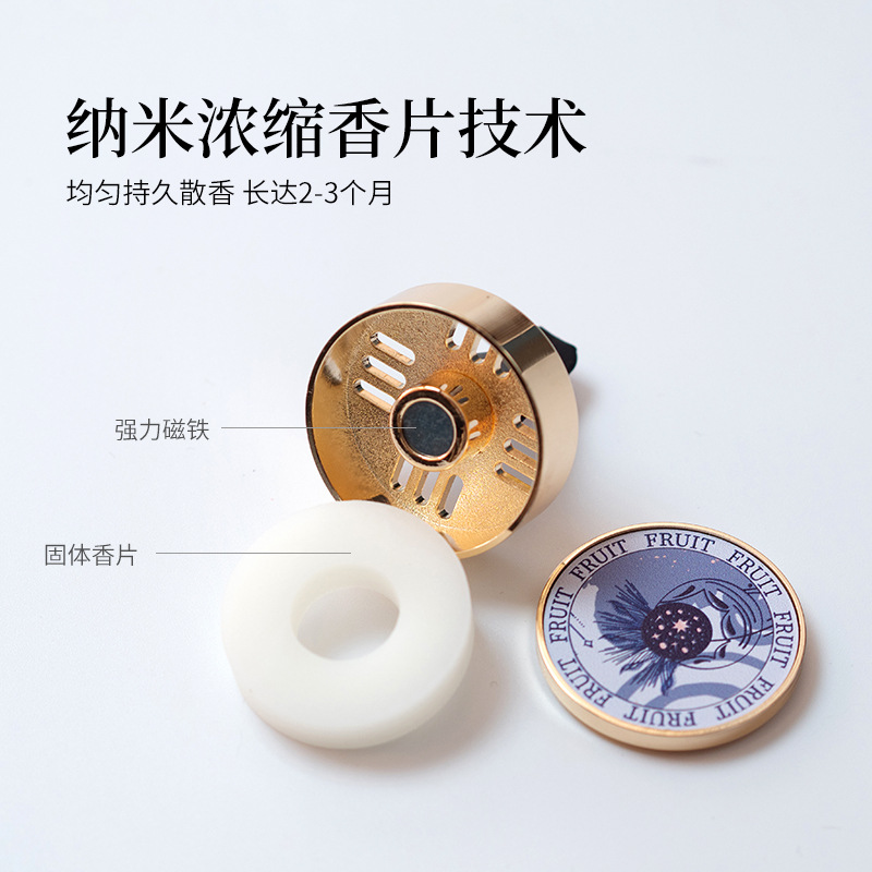 厂家车载香薰出风口香水汽车香氛礼盒持久清新淡香装饰两片装