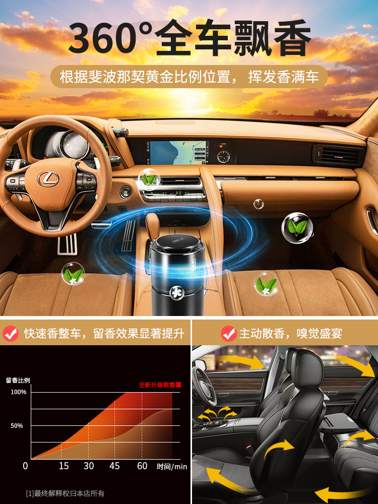 固体车载香水汽车香薰摆件车内除异味淡香氛男士香膏