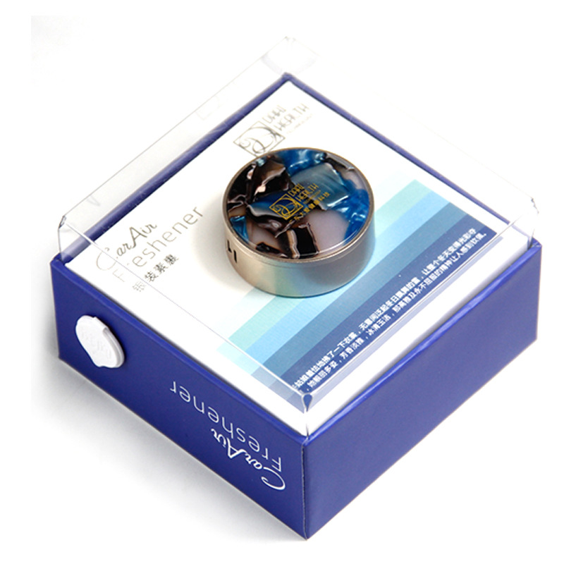 大爱定制车载香薰贝壳醋酸片香薰高档商务礼品摆件出风口汽车香薰