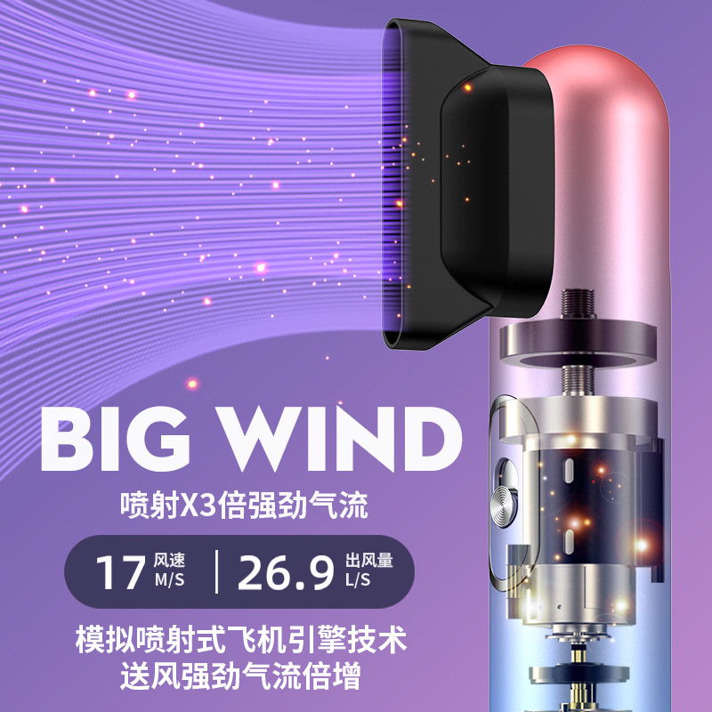 极光三合一电吹风机新款创意多功能家用吹风机热风梳礼品套装跨境