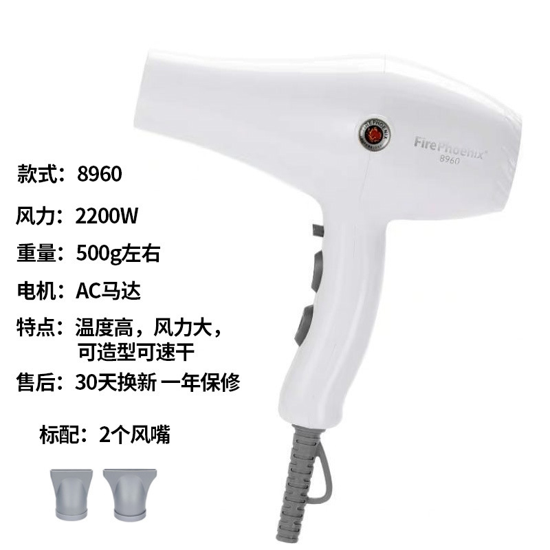 火之凤8960电吹风机发廊专用大功率理发店家用大风力吹风筒批发