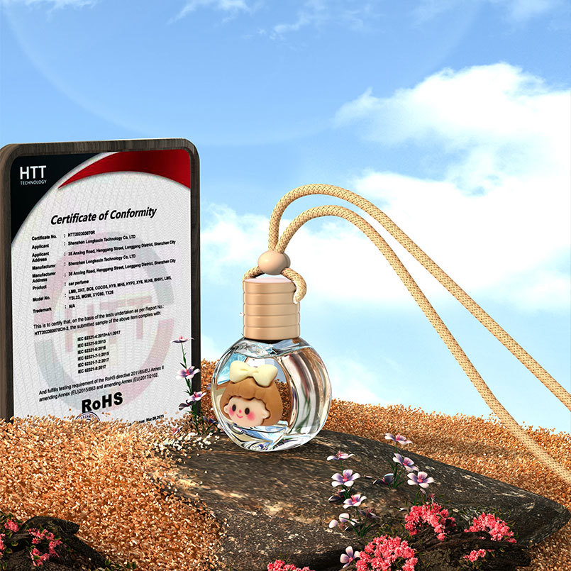 汽车香水车载空瓶挂件夹式空调出风口精油创意淡香持久祛异味香薰