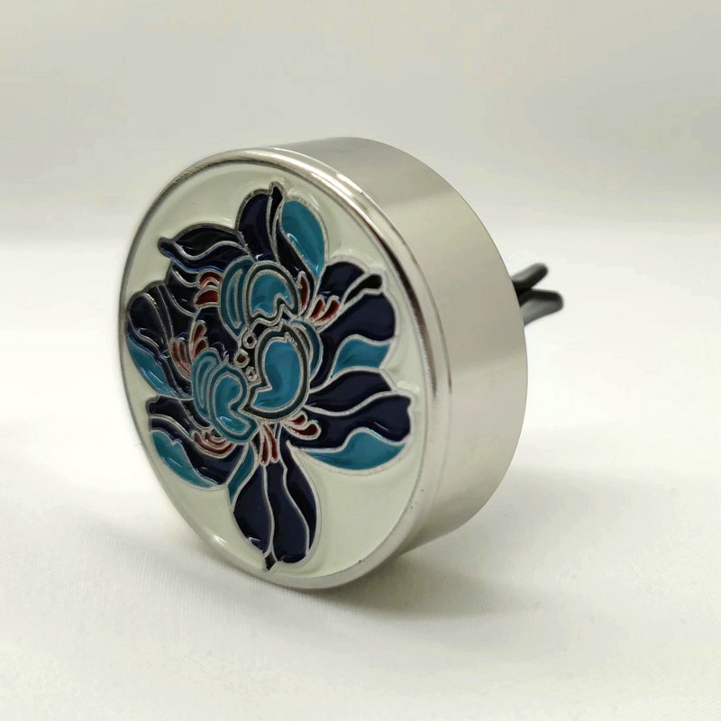 车载空调出风口香薰汽车礼品文创周边磁吸香薰夹圆形通用现货批发