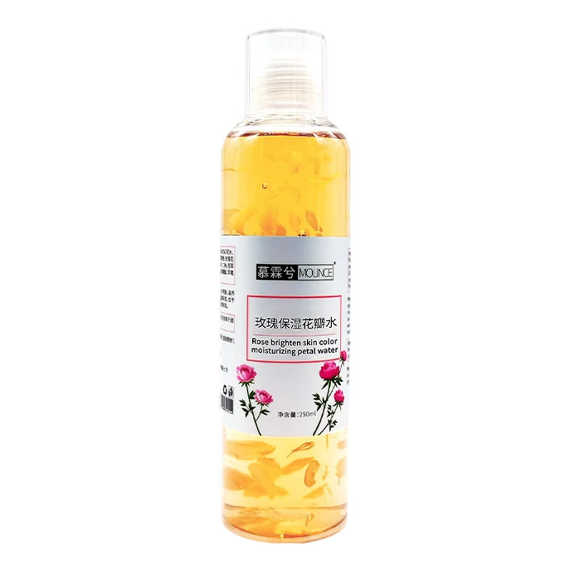 MOOLINSE玫瑰花瓣水提亮肤色纯露平衡水油爽肤水250ml大容量正品