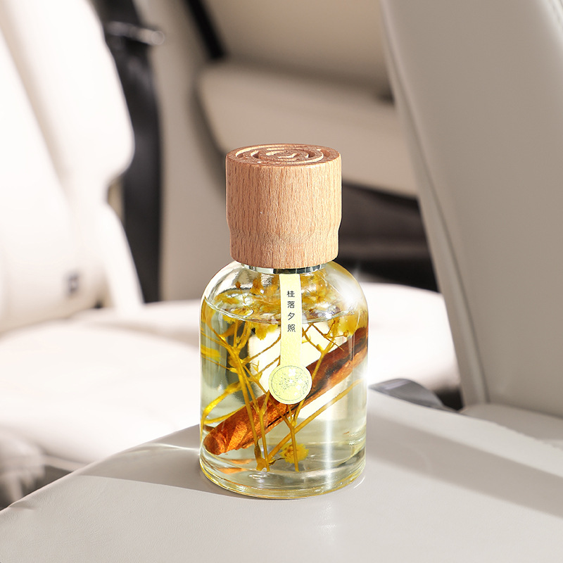 桂花竹子车载香薰持久清新杯架款男女士卧室高级感除异味香氛批发