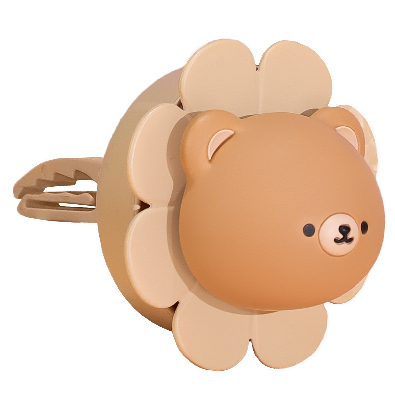 卡通车载出风口香水夹创意小熊空调出风口香薰夹可爱汽车内饰用品