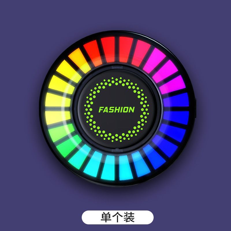 RGB车载香薰声控拾声汽车空调出风口摆件蓝牙可调灯光香水持久清