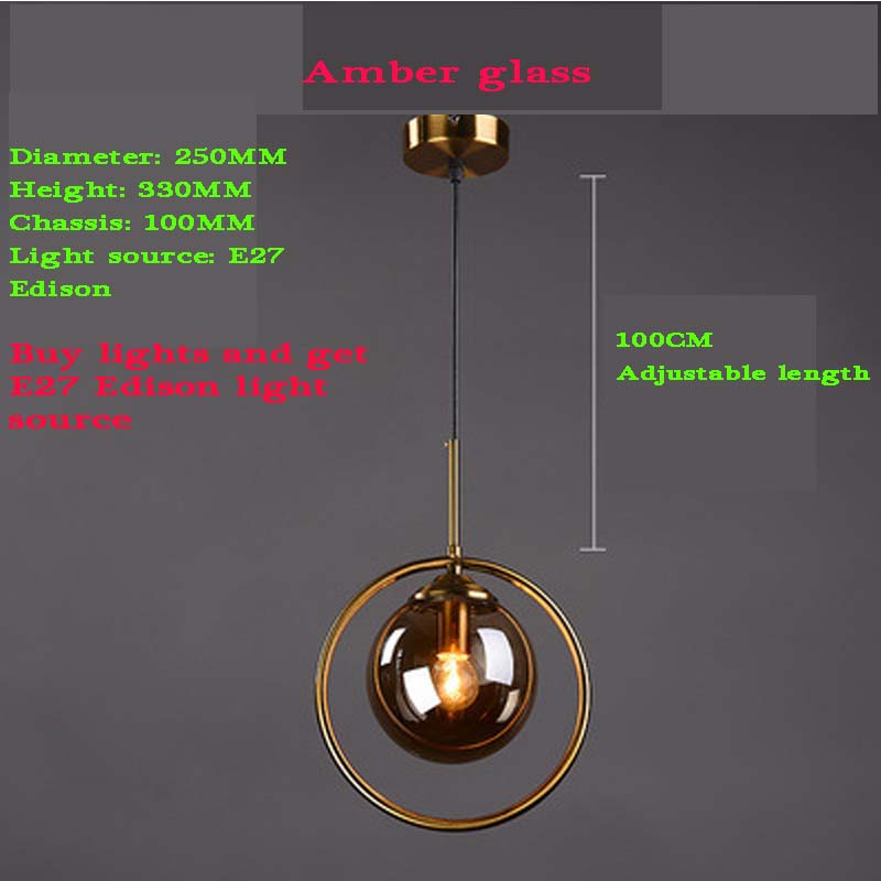 北欧创意简约吧台书房卧室床头魔豆灯玻璃吊灯