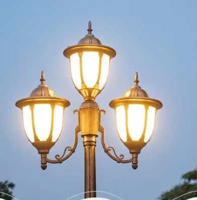 户外路灯生产厂家市政道路照明灯民族风LED景观灯双臂双杆道路灯